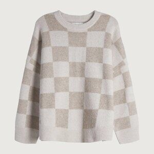 Oak Checkered Crew Neck Sweater